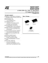 Datasheet M29W160DT70M6T manufacturer STMicroelectronics